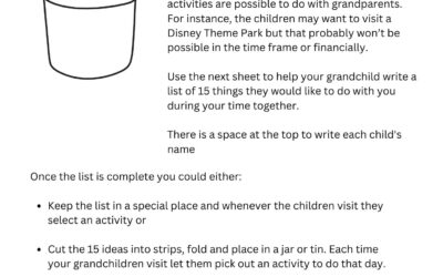 Bucket List Worksheet