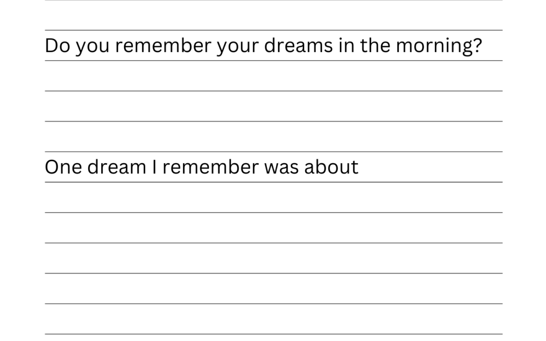 Dream Chatting Worksheet