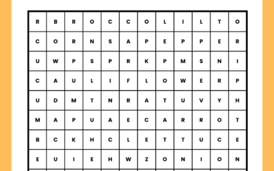 Veg Fruit Word Searches